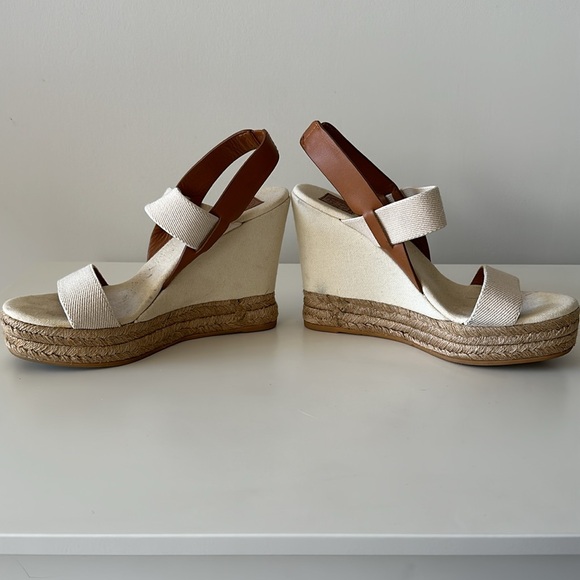 Tory Burch Espadrilles Wedge Platform Sandal Size 7 - Picture 8 of 9